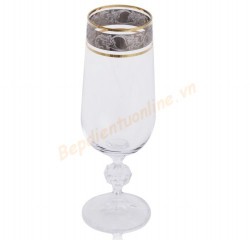 Pha lê cao cấp Elmich bộ 6 ly nạm vàng claudia champane 180ml (2024720)
